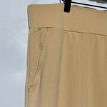 Isaac Mizrahi New Pebble Knit Curved Hem Wide Leg Pants Crisp Khaki Size 1X Photo 3