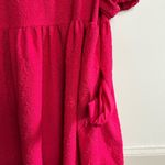 Who What Wear Women's Puff Short Sleeve Dress, Barberry Size S Photo 5