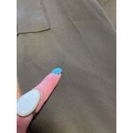 WD.NY Shirt Dress Women’s Small Olive Green Button Down 3/4 Sleeve Flouncy Hem Photo 13