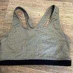 Nike  Women's Gray & Black Athletic Sports Bra Medium Photo 9