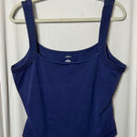 Maeve x Anthropologie Deep Blue Camisole Crop Top Size XL Photo 0