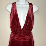 Revelry Burgundy Dylan Velvet Dress Size 8 Photo 4