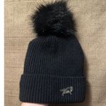 Karl Lagerfeld NWT  Bobble Hat Black Beanie Designer Logo Knit Fleece Lined Photo 0