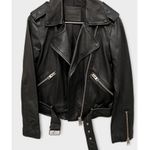 ALLSAINTS Balfern Leather Biker Jacket (US/4) Black Photo 5