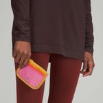 Lululemon Pink Multicolor True Identity Card Case Coin Purse Nylon Wallet Photo 3
