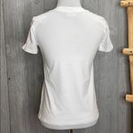 Aritzia  TNA White Short Sleeve Shoulder Striped Photo 3