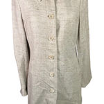 Brooks Brothers Blazer Jacket Womens Size 8 Beige Woven in Italy Career Coat Photo 0