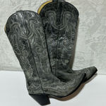 Corral G1030 Gray Western Studded Embroidered wing tipped heeled boots size 11 Photo 0