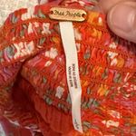 Free People Orange Floral Maxi Ruffle Skirt Large Photo 9