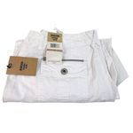 NEW Jeanstar White CAPRI DENIM PANT Women's 12 Cargo Style Jean Pockets Tie Hem Photo 3