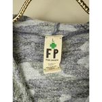 Free People Soft Blue Camo Zip-Up Hoodie - Size - Large Photo 4