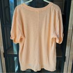 We The Free Free People tee We The Nina top tangerine Cactus Flower raw hem short sleeve Photo 3