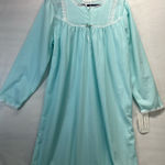Vintage Fundamentals from SEARS Long Sleeve Nightgown W/Lace Trim LG BLUE‎ NEW Size undefined Photo 0