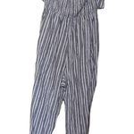 Aerie  Small Size S Blue White Pinstripe Jumpsuit Sleeveless Pockets Bow Photo 1