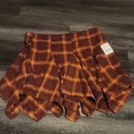 Free People  Asymmetrical Xia Skirt - Red and Orange Plaid Size S Photo 5