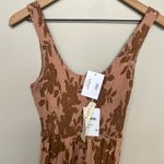Saltwater Luxe  NWT Memphis Midi Dress Size Medium Rosewood Rust Floral Linen Photo 3