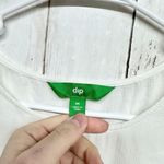 dip Blouse Women Size Medium Ruffled pleated Sides Sleeveless White Round Neck Photo 1