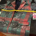 Johnny Wujek for JCPenney Sequin Christmas Holiday 🎄 Blazer NWT Red Size L Photo 12
