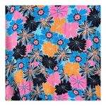 Aakaa Floral Dolman Sleeve Mini Tie Waist Multicolor Swing Dress Women Size XL Photo 4