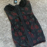 Current Mood  Black and Red Floral Mini Dress Photo 0