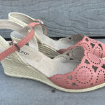 Rialto NEW  Wedge Heels Sandal Campari Espadrille Lace Crochet Design NWOT Photo 0