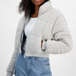 Planet Heart Cropped Sherpa Puffer Jacket PINK Small NWT Size undefined Photo 0