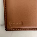 Coach Vintage  Leatherware Trifold Wallet in Jacquard Fabric in Tan and Brown Photo 3