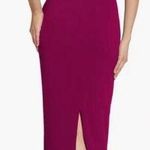 Dress the Population New Tiffany One Shoulder Dark Magenta Midi Dress Sz M Photo 1