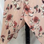 Three Pink Hearts  Dress Womens XS Floral‎ Print Maxi Pink High Low Hem Ruched Photo 3