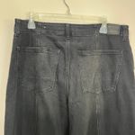 American Eagle Super High-Rise Ultra Wide Leg Jeans Black Denim Sz 12 Short Photo 4