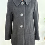 Vintage‎ Kristen Blake Wool Cashmere Pea Coat Women XS Gray Collar Button Front Photo 0