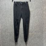 Wax Jean ‎ Distressed Black Wash Skinny Jeans Ripped Frayed Hem Women's Size 9/29 Photo 7