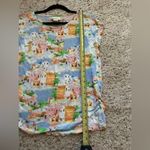 Cynthia Rowley 100% Linen Italian Villa Tee Top Cap Sleeves Blouse Size Medium Photo 4