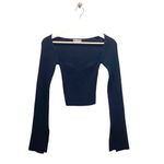 Urban Outfitters Sweetheart Neck Cropped Sweater Black Size S Minimalist Boho Photo 1