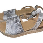 Soda  Womens Espadrille Platform Sandals Snake Print Buckle Ankle Strap 8.5 Photo 0