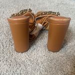 Liliana Women’s Mabel-17 Chunky Gold Tone Chain Lace Up Heel Size 6.5 NEW Photo 4