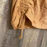 Free People Tori Side Ruched Mini Skirt Mustard Yellow Linen Blend Small NWOT Photo 3