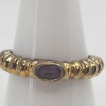 Vintage UTC Gold Plated Sterling Silver & Amethyst Ring (5.75) Purple Photo 0