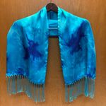 Vintage Silk Scarf Bundle, 3 Mixed Print, Multicolor Rectangle Scarves Photo 3