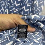 Saks 5th Avenue Blue Saks Fifth Avenue Women's Blouse Sleeveless Boho Embroidered Tassel Cotton Photo 3