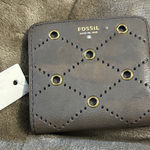 Fossil  Tessa Bifold Lead Leather Outside Zip For Change . Inside Bills/Cards/ID Photo 0