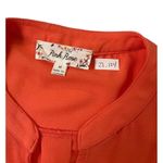 Pink Rose  Women Size Medium Tie Front Shirt Cap Sleeve Peach Casual (27-124P) Photo 2