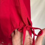 Greylin Greyln Off Shoulder Womens Top Size Medium Red Crochet Elbow Length Tie 61T4898 Photo 2