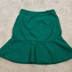 Maeve Anthropologie Green Wool Lined Mini Skirt Preppy Collegiate Women Size 0 Photo 1