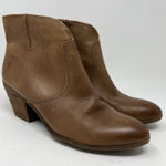 Frye Jennifer Ankle Leather Booties Side Zip Boots Light Brown Women's Size 6.5 Photo 0