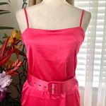 ZARA NEW  Satin Effect Belted Mini Dress in Hot Pink Barbiecore Photo 3