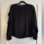 A New Day by Target Womens Black Ruffle Long Sleeve Blouse Size Large Photo 2
