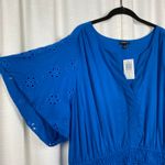 Torrid Classic Blue Y Neck Smocked Waist Challis Maxi Dress Sz.4 NWT Photo 8