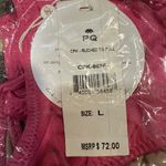 PQ Swim Pink Ruched Side Tie Bikini Bottom Sz L NWT Size L Photo 6