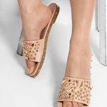 Cape Robbin  Studded Nude Slide Sandals Photo 0